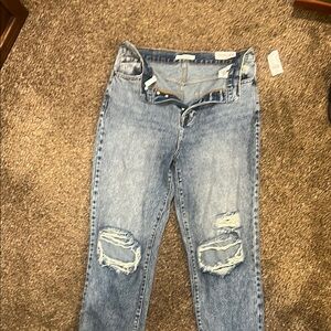 Classic Blue Distressed Women's Jeans